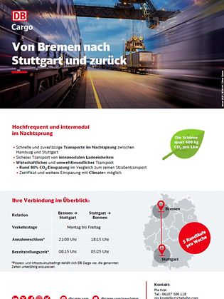 Flyer Shuttle Bremen-Stuttgart