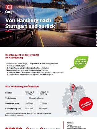 Flyer Shuttle Hamburg-Stuttgart