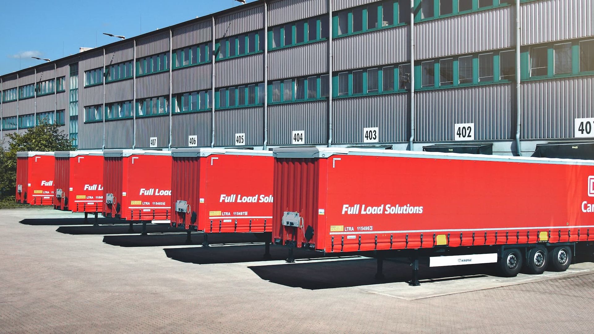 Truck standing at a loading ramp.