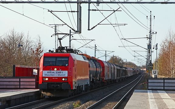 Demonstrator-Zug mit 832 m zwischen Maschen und Malmö am 17.04.2021 im Rahmen des Shift2Rail-Forschungsprojekts „FR8RAIL IV“